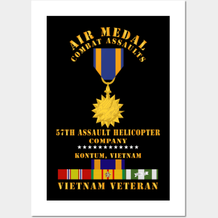 Air Medal - Combat Assaults - 57th AHC - Kontum w VN SVC w Air Medal X 300 Posters and Art